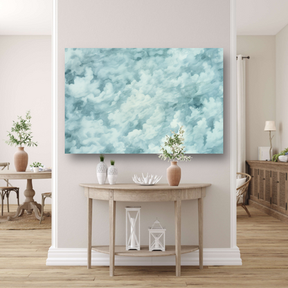 Schilderij van wolken in abstracte stijl canvas