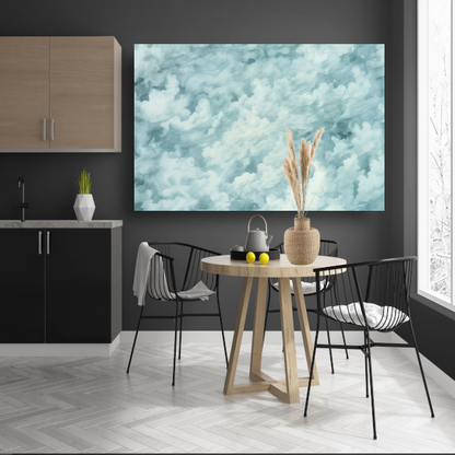 Schilderij van wolken in abstracte stijl canvas