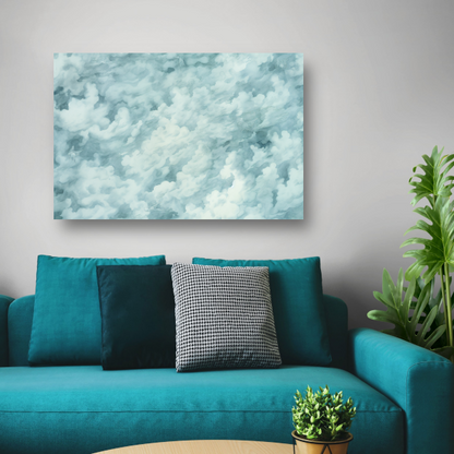 Schilderij van wolken in abstracte stijl canvas
