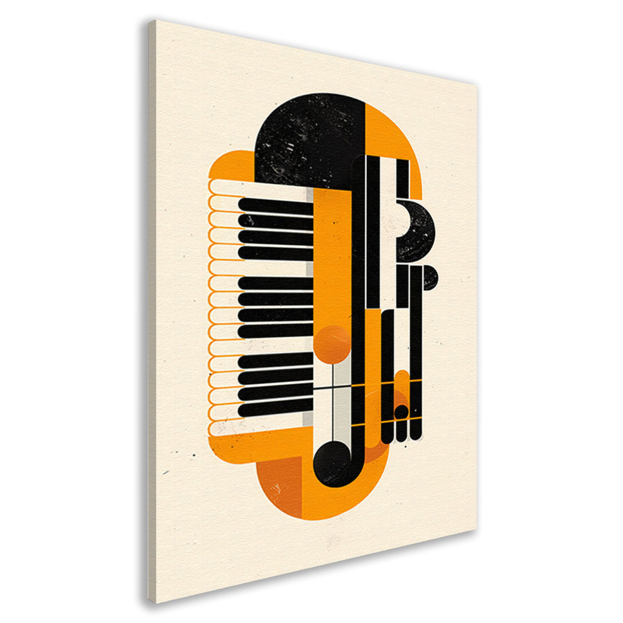 Abstract Accordeon in Levendige Kleuren canvas