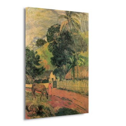 Landschap, Paard op de weg - Paul Gauguin canvas