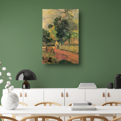 Landschap, Paard op de weg - Paul Gauguin Acrylglas