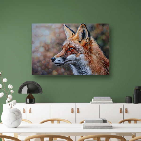 Prachtig realistisch schilderij van een vos poster