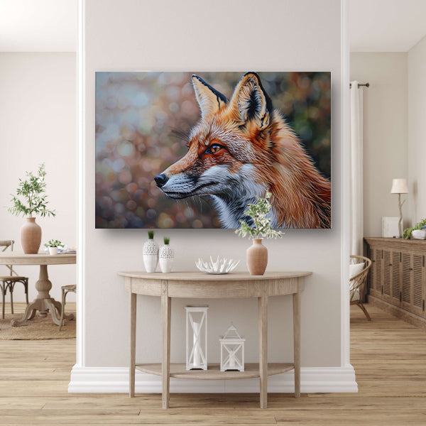 Prachtig realistisch schilderij van een vos poster
