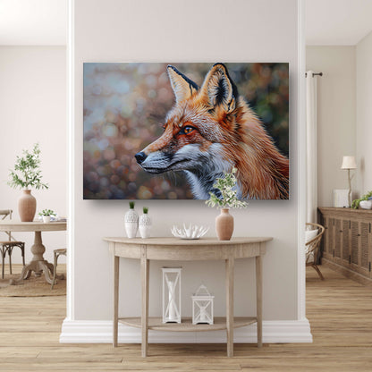 Prachtig realistisch schilderij van een vos poster