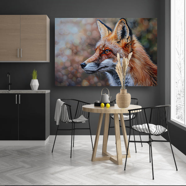 Prachtig realistisch schilderij van een vos poster