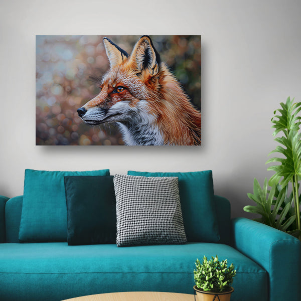 Prachtig realistisch schilderij van een vos poster