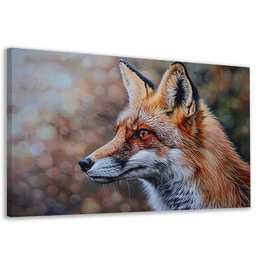 Prachtig realistisch schilderij van een vos canvas