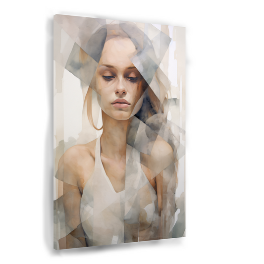 Abstracte Reflectie van Innerlijke Rust canvas