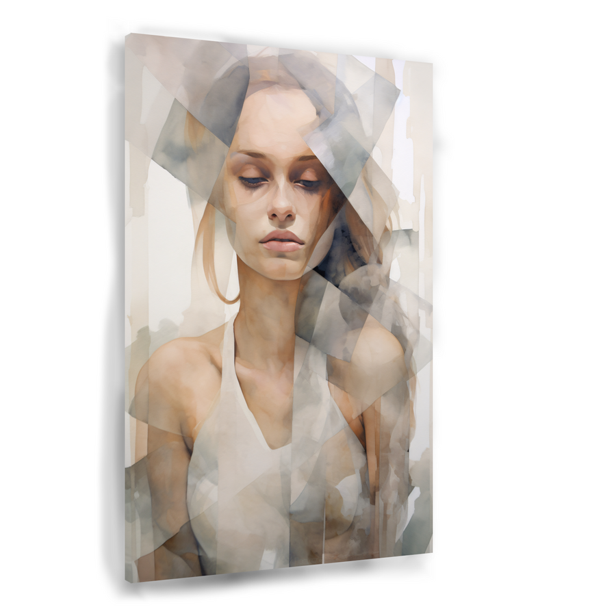 Abstracte Reflectie van Innerlijke Rust canvas