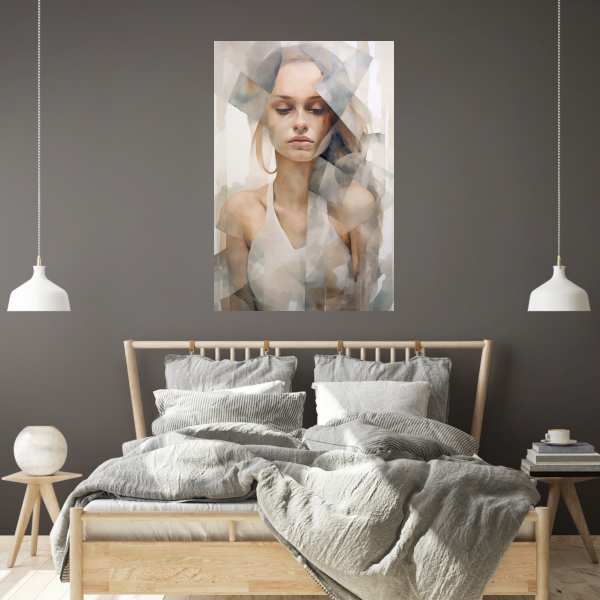 Abstracte Reflectie van Innerlijke Rust poster