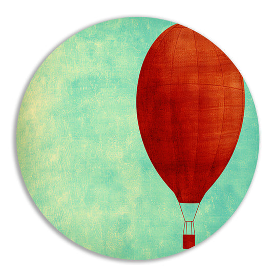 Minimalistische luchtballon tegen een gekleurde achtergrond   forex muurcirkel