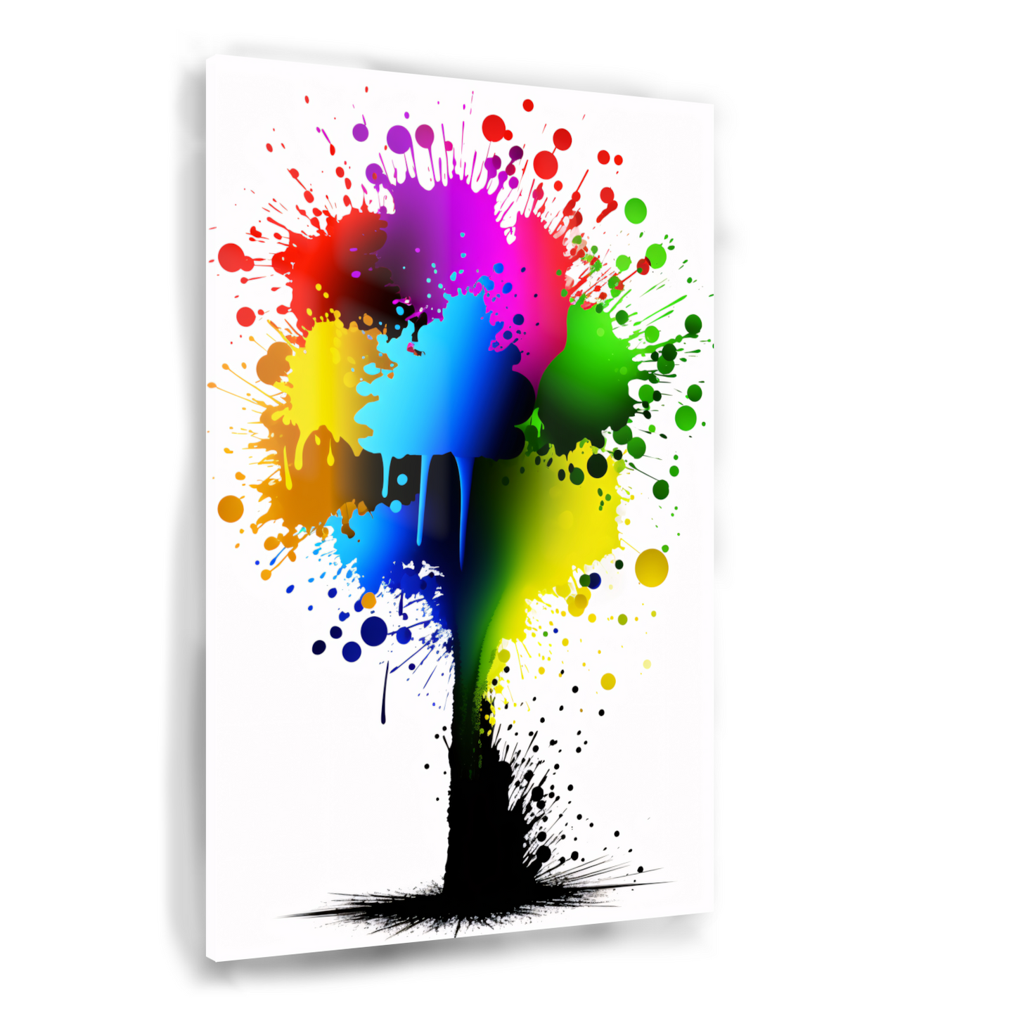 Kleurrijke abstracte spetterkunst Acrylglas