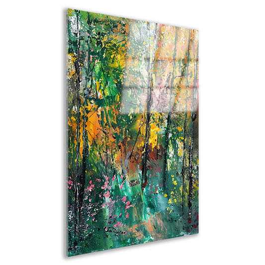Abstracte Herfst in Kleurrijk Boslandschap acrylglas