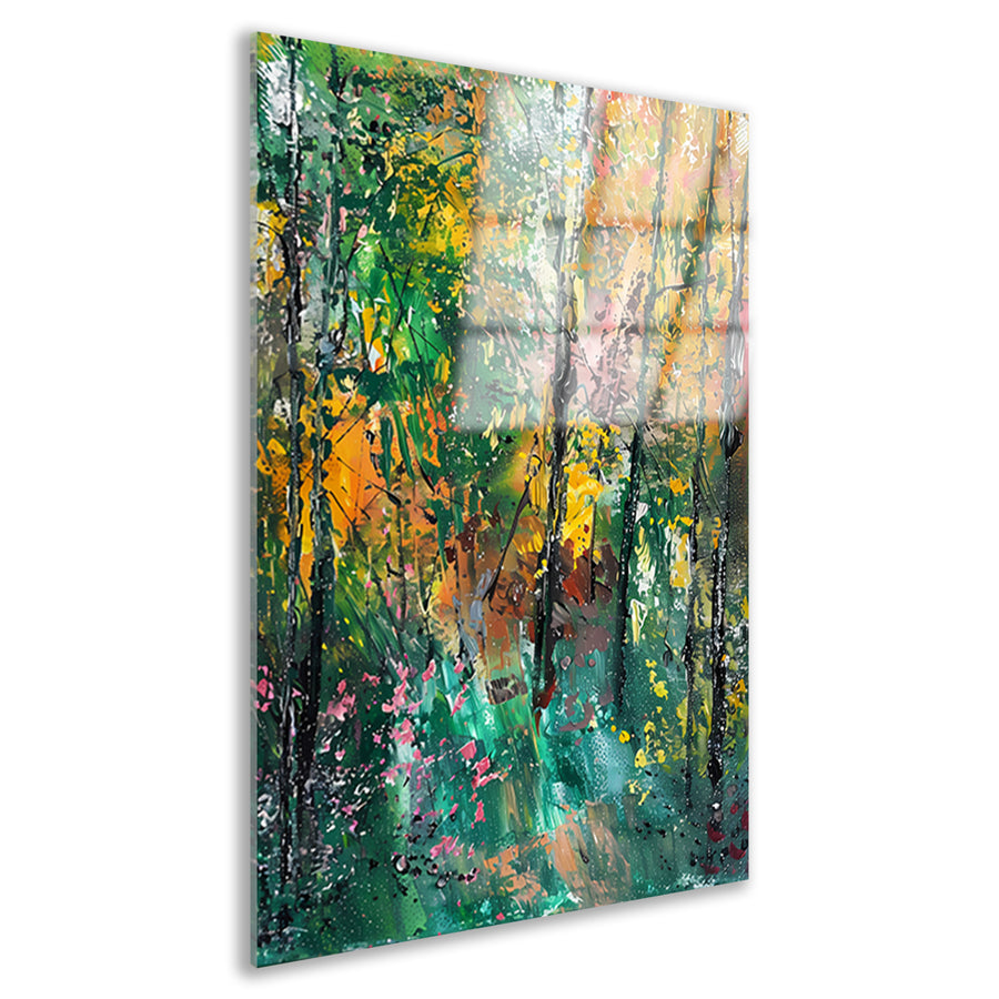 Abstracte Herfst in Kleurrijk Boslandschap acrylglas