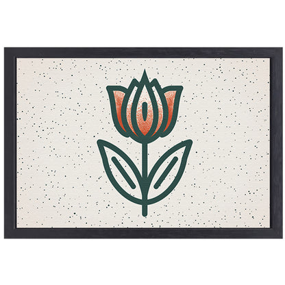 Minimalistisch tulpenontwerp met strakke lijnen canvas met baklijst