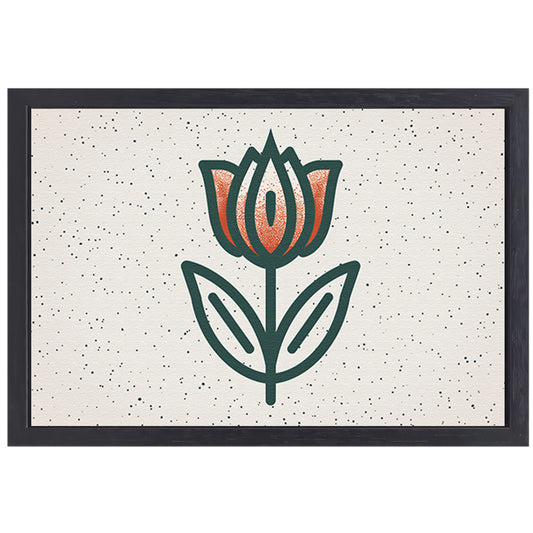 Minimalistisch tulpenontwerp met strakke lijnen canvas met baklijst