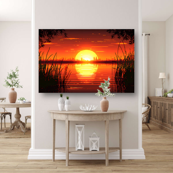 Minimalistisch lijnencompositie poster