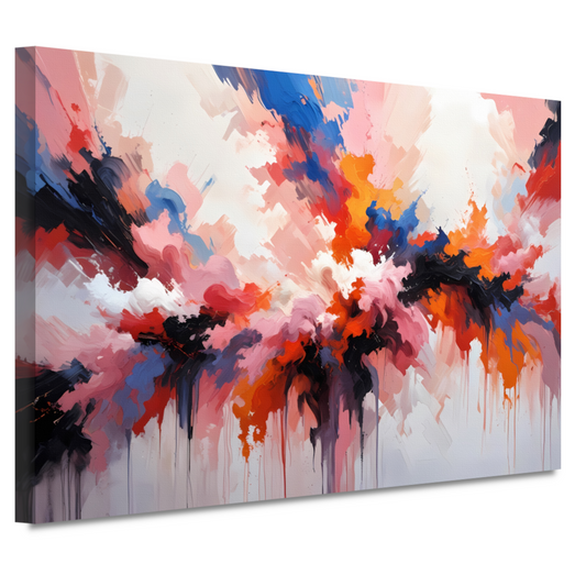Explosie van Kleur in Moderne Abstractie canvas