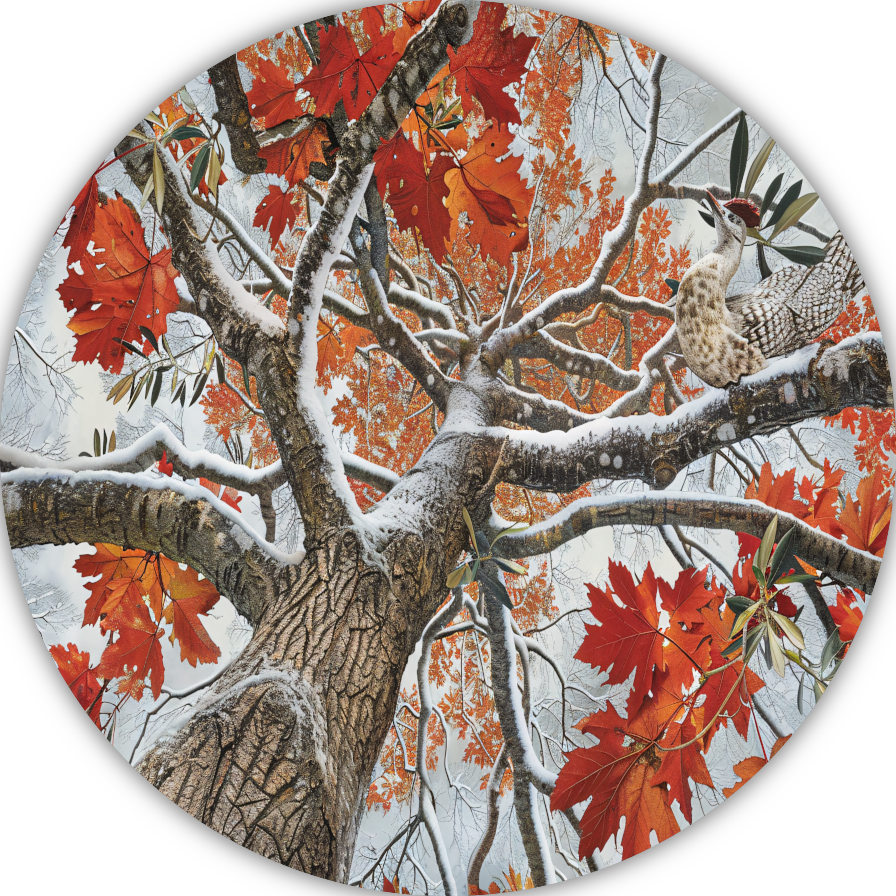 Roodborst in Herfstkleuren forex muurcirkel