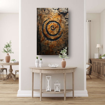 Abstract Spiraal met Symbolen poster