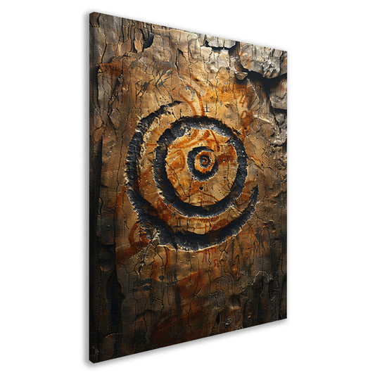 Abstract Spiraal met Symbolen canvas