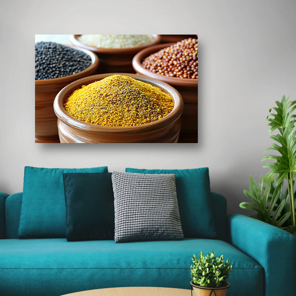 Minimalistisch graanschalen canvas