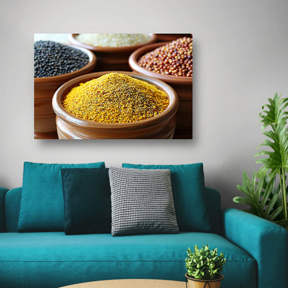 Minimalistisch graanschalen canvas