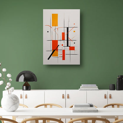 Dynamische Abstractie met Primair Kleurenpalet canvas