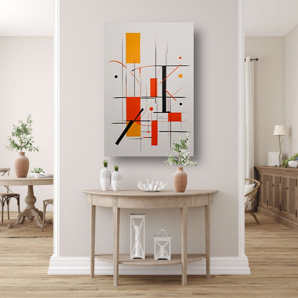 Dynamische Abstractie met Primair Kleurenpalet canvas