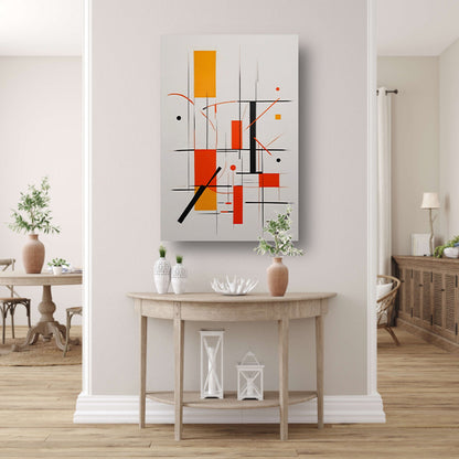 Dynamische Abstractie met Primair Kleurenpalet canvas