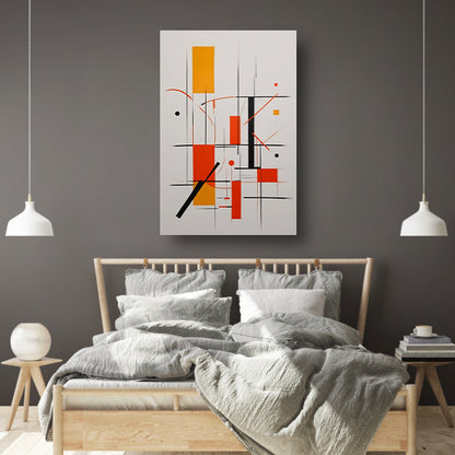 Dynamische Abstractie met Primair Kleurenpalet canvas