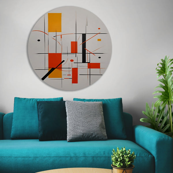 Dynamische Abstractie met Primair Kleurenpalet forex muurcirkel
