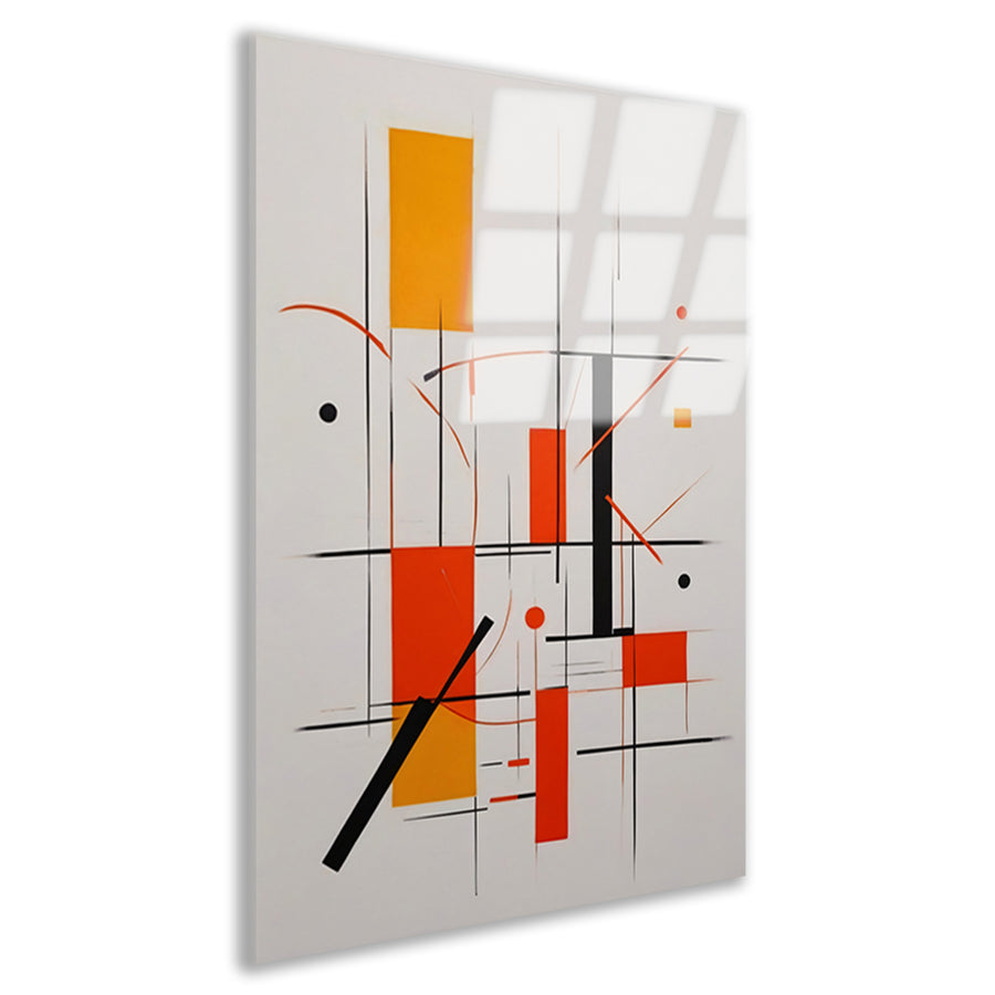 Dynamische Abstractie met Primair Kleurenpalet acrylglas