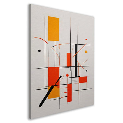 Dynamische Abstractie met Primair Kleurenpalet canvas