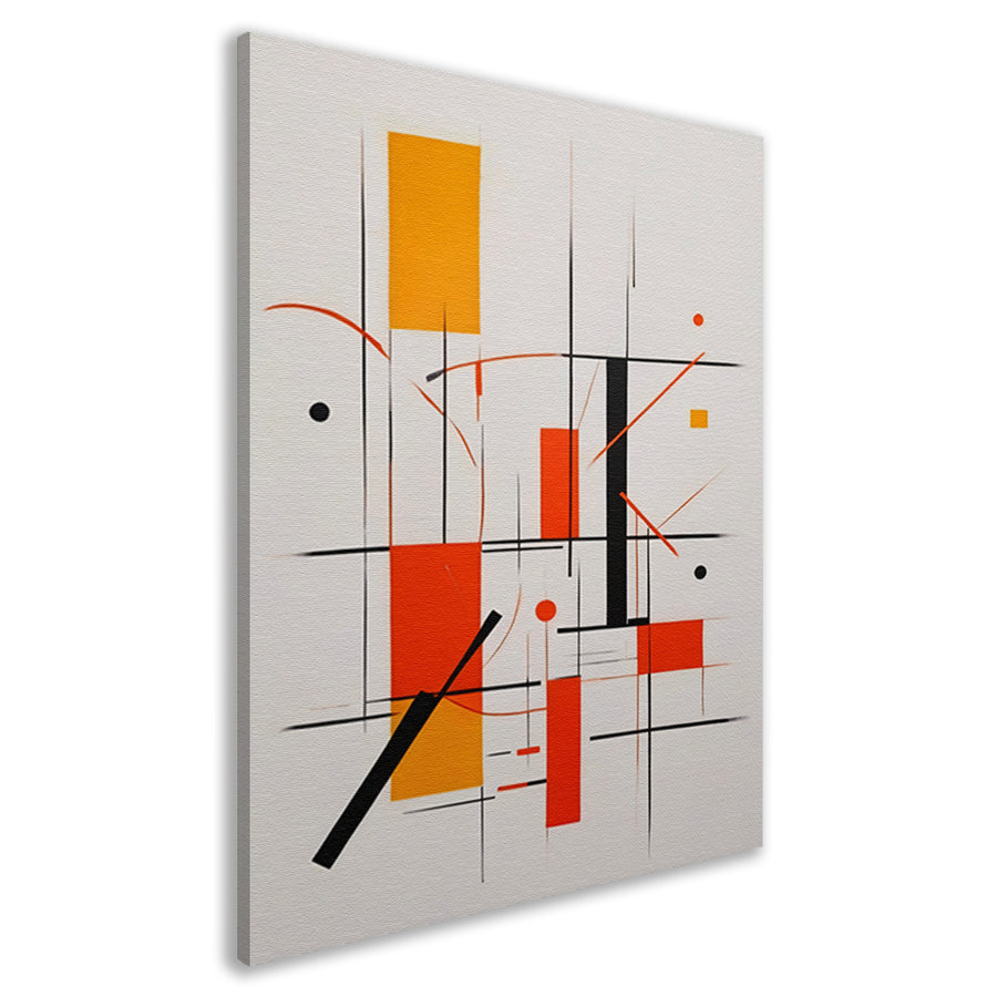 Dynamische Abstractie met Primair Kleurenpalet canvas