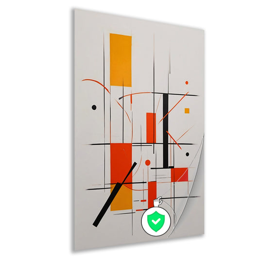 Dynamische Abstractie met Primair Kleurenpalet poster