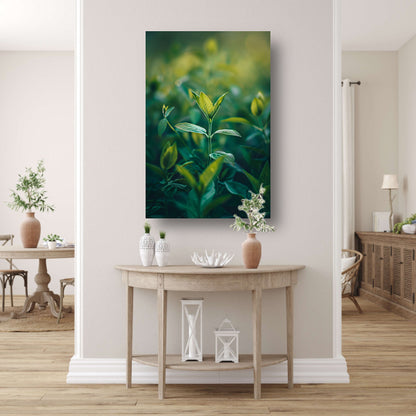 Close-up van een Groeiende Plant in Natuurlijk Licht acrylglas