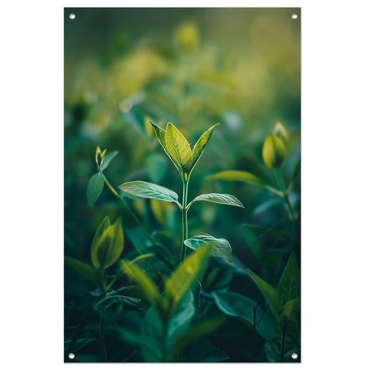 Close-up van een Groeiende Plant in Natuurlijk Licht tuinposter