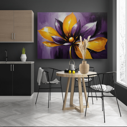 Elegant Purple and Yellow Flower in Bloom poster