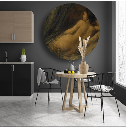 Liggende naakte vrouw - Henri Fantin-Latour aluminium muurcirkel