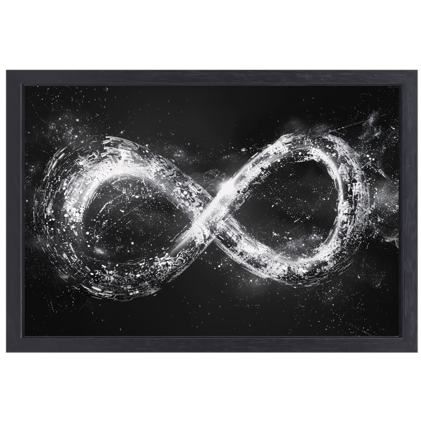 Eeuwige stroom van kosmische energie canvas met baklijst