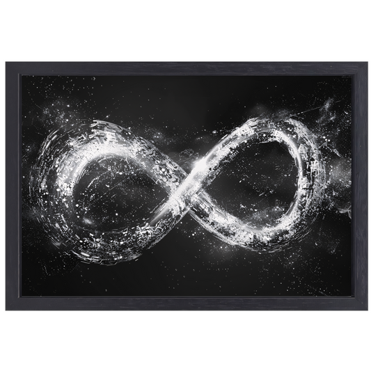 Eeuwige stroom van kosmische energie canvas met baklijst