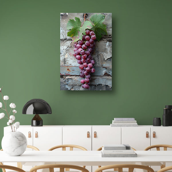 Rijpe Druiven met Blad in Herfstlicht canvas