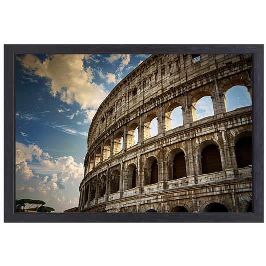 Het Colosseum onder de Romeinse hemel canvas met baklijst