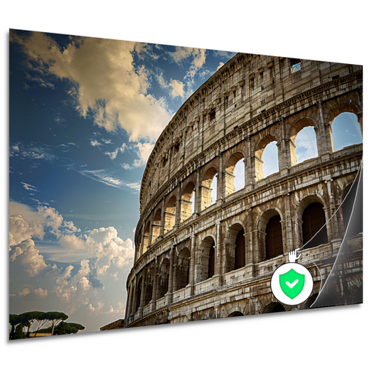 Het Colosseum onder de Romeinse hemel poster