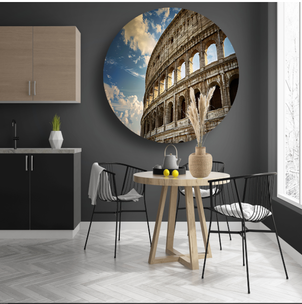 Het Colosseum onder de Romeinse hemel forex muurcirkel