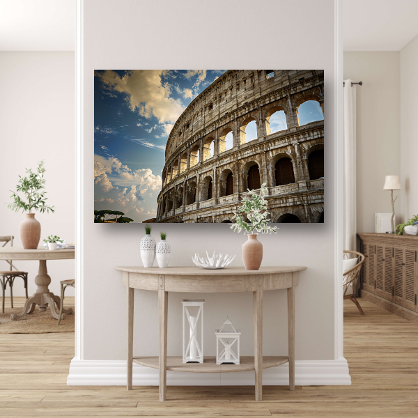 Het Colosseum onder de Romeinse hemel canvas