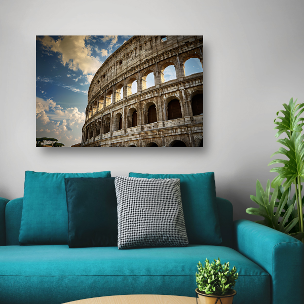 Het Colosseum onder de Romeinse hemel canvas