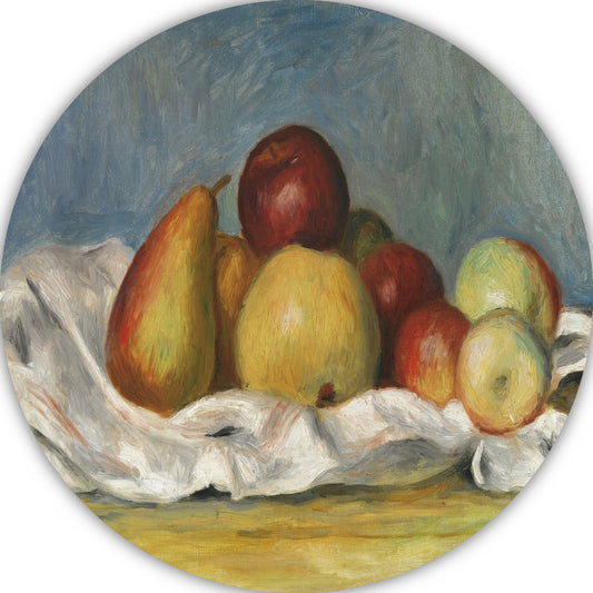 Peren en Appelen - Pierre-Auguste Renoir aluminium muurcirkel